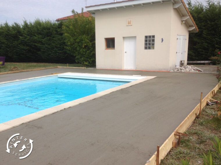 Dalle Autour Piscine Terrasse Piscine Dalle Beton