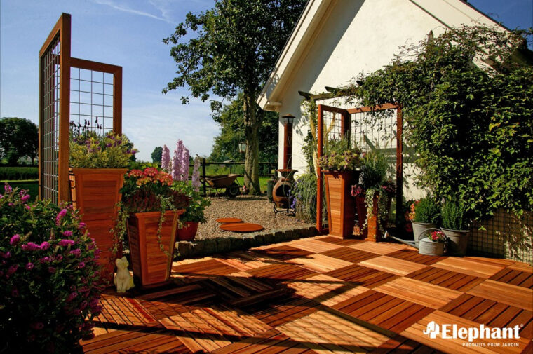 Dalle De Terrasse Bois Dalle De Terrasse En Bois Exotique 50 X 50 X 2 4 Cm