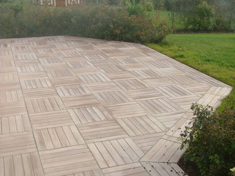Dalle De Terrasse Bois Dalle Terrasse Pierre Bois Marron