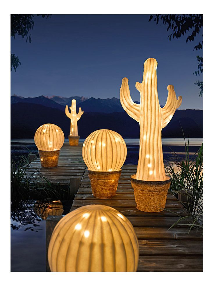  Deco  Jardin originale Lampe   Led  De Jardin forme Cactus 