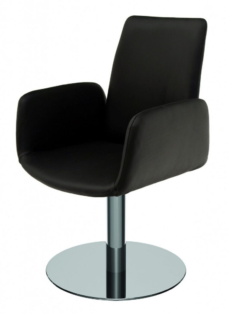 Fauteuil Cuir Design Fauteuil Design Pied Pivotant Cuir Et Chrome Swan Lot De 2