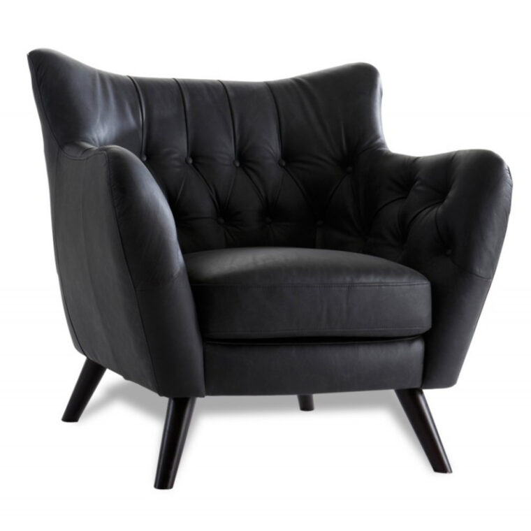 Fauteuil Noir Cuir Fauteuil Cuir Vintage Noir Mister Canapé