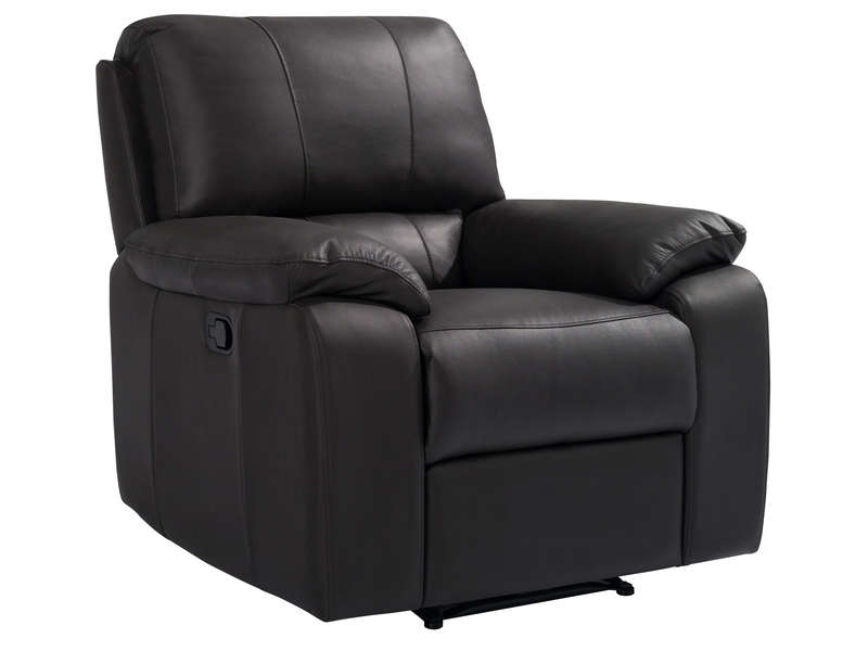 Fauteuil Relax Cuir Fauteuil Relaxation Manuel En Cuir Vicky Coloris Chocolat