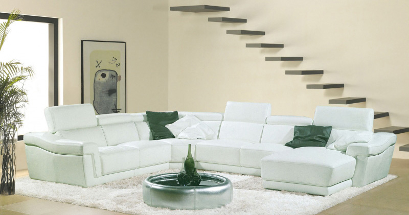 Grand Canape Angle Deco In Paris Grand Canape D Angle Cuir Blanc Tetieres