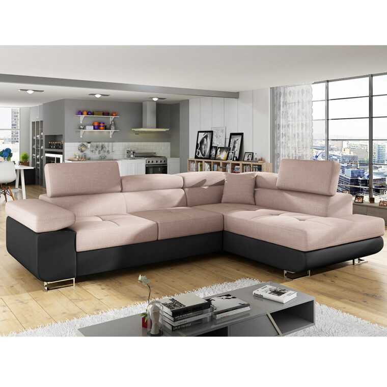 Grand Canapé D Angle Convertible Canapé D Angle Convertible En Tissu