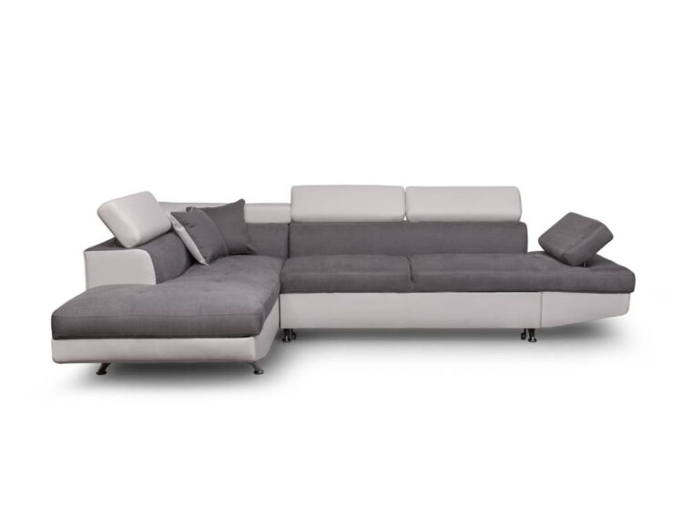 Grand Canapé D Angle Convertible Canapé D Angle Gauche Convertible Avec Coffre Blanc Gris Grand Canapé D Angle Convertible Canapé D Angle Gauche Convertible Avec Coffre Blanc Gris