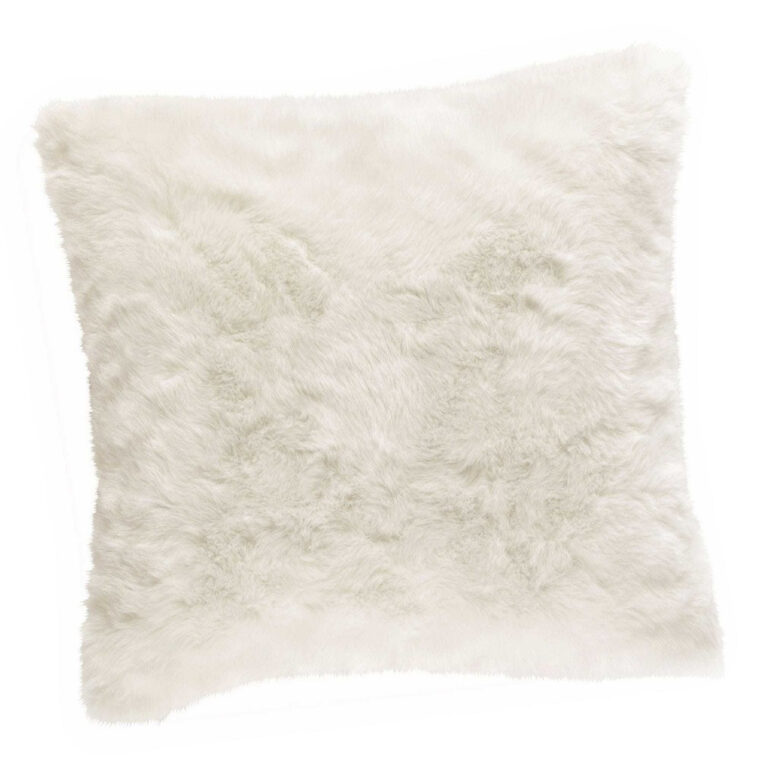 Housse De Coussin Fourrure Coussin Fausse Fourrure Blanche 45 X 45 Cm Oumka