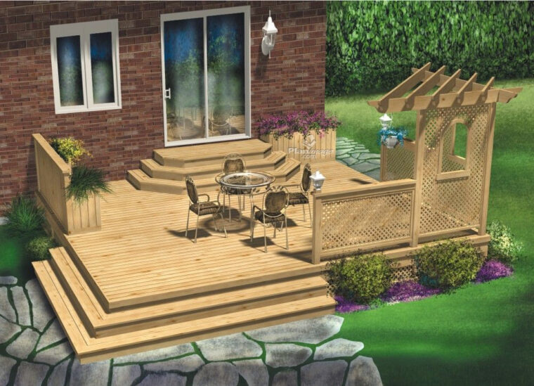 Idee Terrasse En Bois Cette Terrasse En Bois à Palier Unique A été Conçue De
