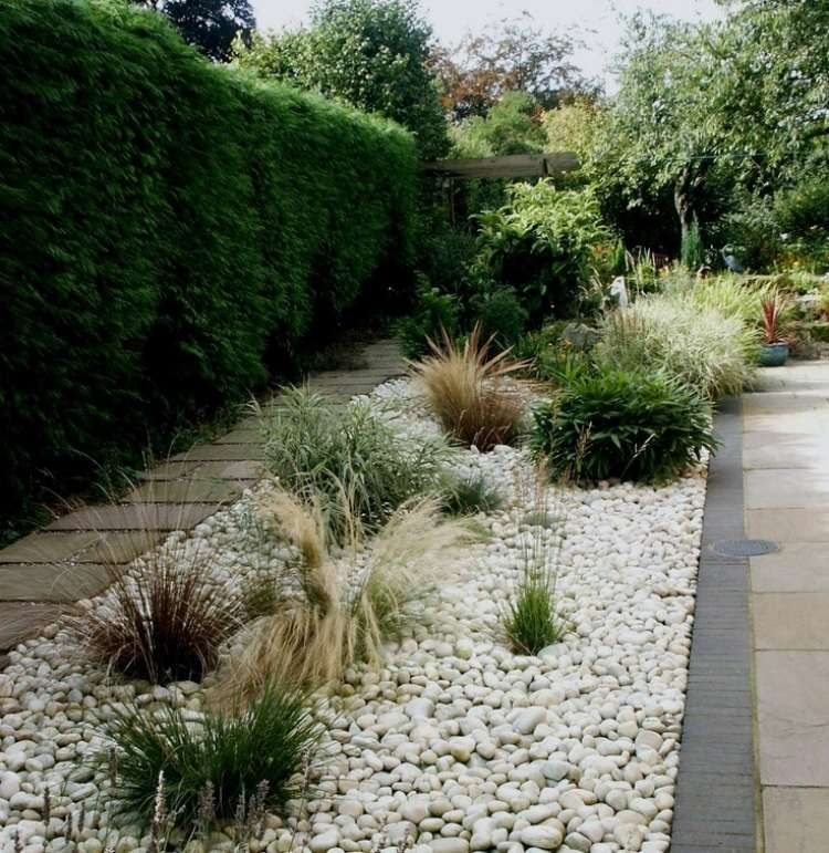 Jardin Paysager Exemple Galet Décoratif Blanc Plus De 45 Idées Pour Vous Inspirer