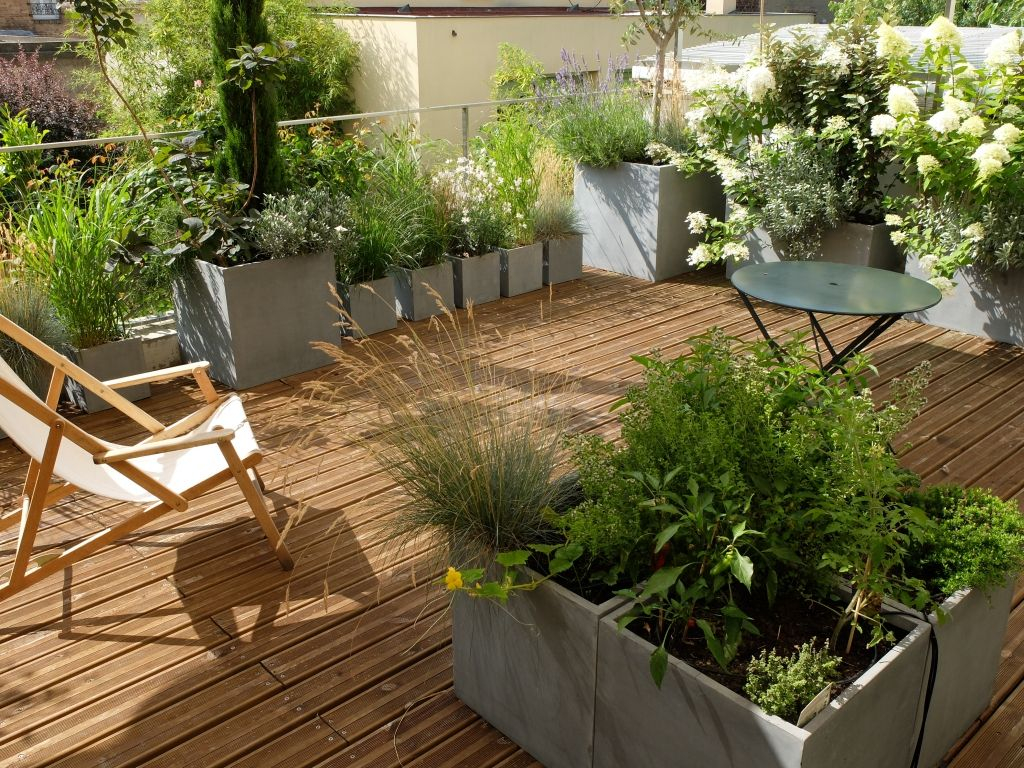 Jardin Sur Terrasse Projet Aménagement Paysager D Une Terrasse à Paris