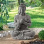 Jardin Zen Avec Bouddha Garden Statue Zen Buddha Height 60 Cm Garden