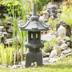 Lanterne Japonaise Jardin Zen Lanterne Japonaise Pagode Zen En Pierre De Lave 80 Cm