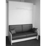 Lit Escamotable Pas Cher Armoire Lit Escamotable Space sofa Blanc Mat C… Achat