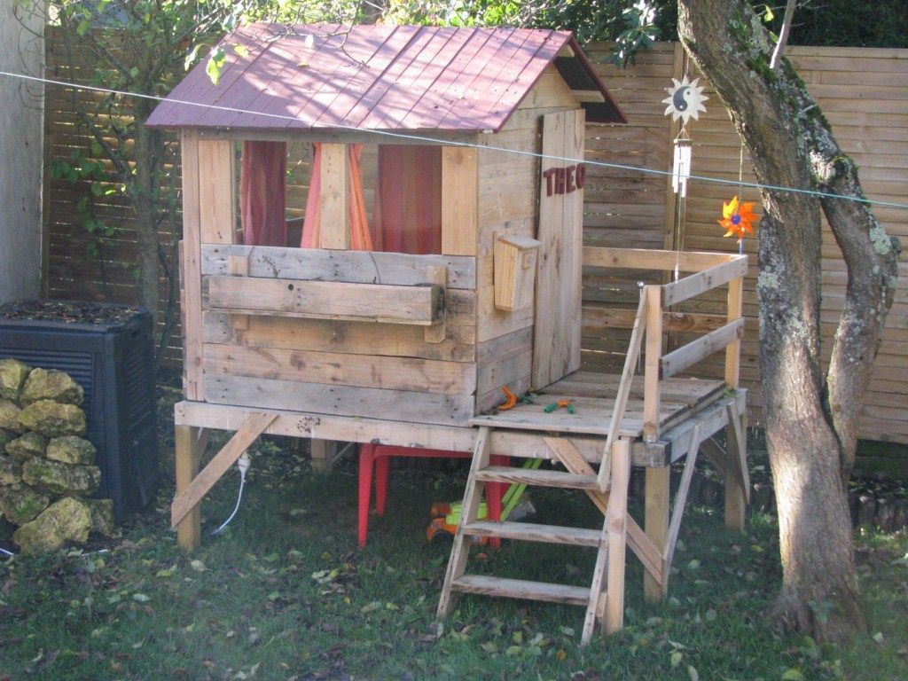 Maison De Jardin En Bois Cabane Pour Enfant En Bois De Récup Instructions