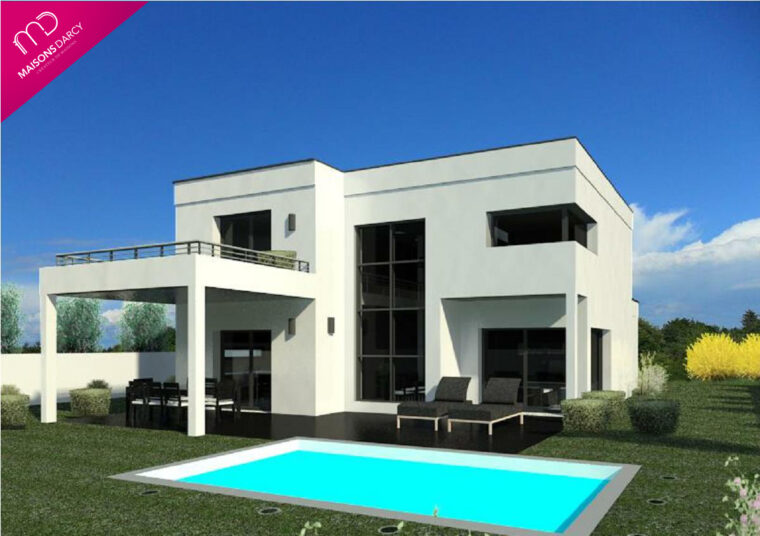 Maison toit Terrasse Maison toit Plat Avec Mezzanine