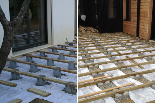 Monter Une Terrasse En Bois Monter Une Terrasse En Bois Sur Plot Beton Veranda