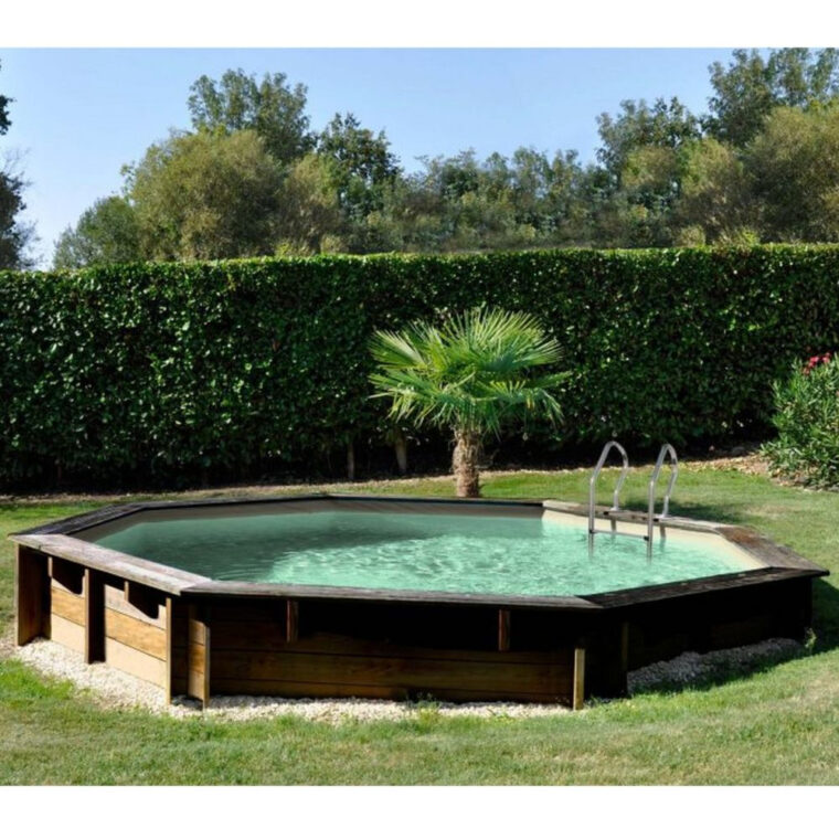 Piscine En Bois Piscine En Bois Traité Violette D 5 11 M X H 1 24 M