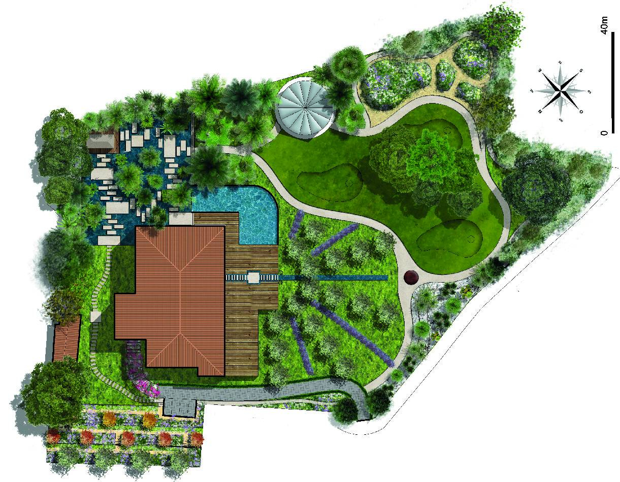 Plan AmÃ©nagement Jardin Plans Paysager Paysagiste Nice Paysage Ingénierie Conseil