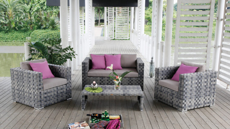 Salon De Jardin Rotin Salon De Jardin En Rotin Gris Mailleraye Jardin
