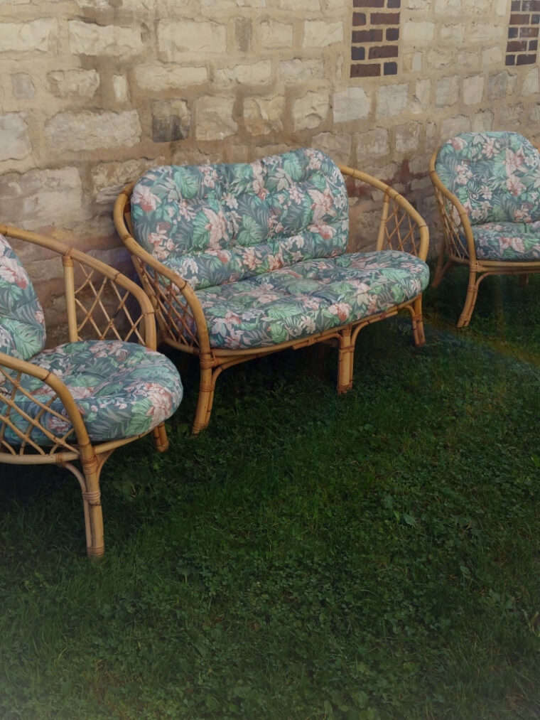 Salon De Jardin Rotin Salon De Jardin Rotin Bambou Osier Fauteuil Banquette