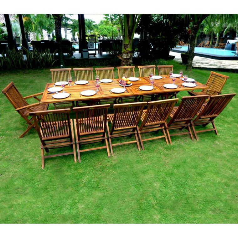 Salon Jardin Teck Ensemble De Jardin En Teck Huilé Mobilier De Jardin Table