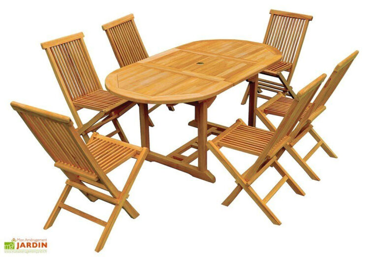 Salon Jardin Teck Salon De Jardin Teck Table Ovale 120 170 Cm 6 Chaises