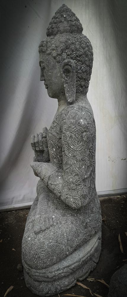 Statue Jardin Zen Statue De Jardin Zen Bouddha Pierre En Chakra 1m