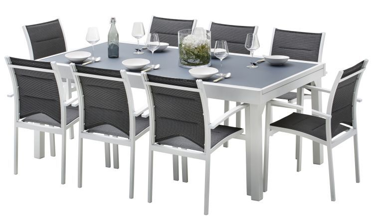 Table De Jardin Aluminium Salon De Jardin Aluminium Table Extensible