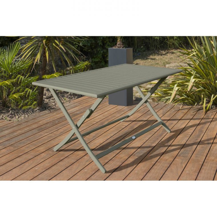 table jardin pliable aluminium