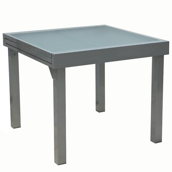 Table De Jardin Extensible Table De Jardin Extensible Aluminium Et Verre 90 180 X 90