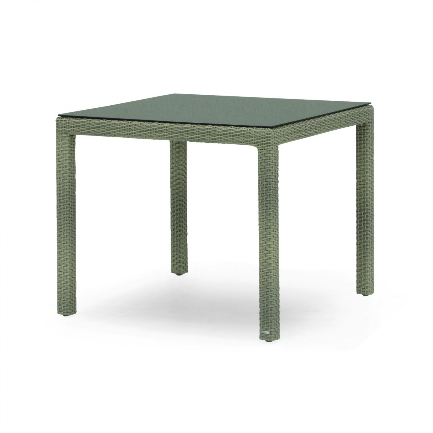 Table Exterieur Resine Table De Jardin Carrée En Aluminium Et Résine Tressée