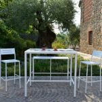 Table Haute Jardin Ensemble De Jardin Haut Avec Banc Dorio Blanc Rd Italia