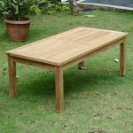 Table Jardin En Teck Table Basse Rectangulaire En Teck Ecograde© Coffee 120 X 60 Cm