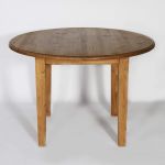 Table Ronde Bois Massif Table Ronde Pied Droit En Pin Massif