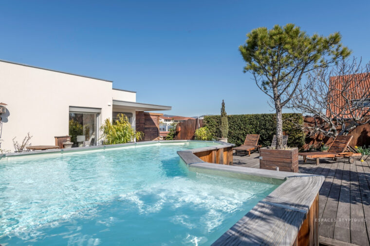 Terrasse Avec Piscine Espaces atypiques Lyon Loft Terrasse Maison D Architecte
