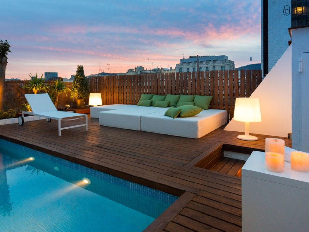 Terrasse Avec Piscine Superbe Appartement à Barcelone Espagne Avec Piscine Sur