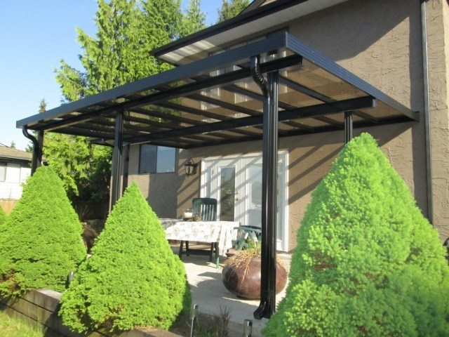 Terrasse Couverte Transparente Aménagement Terrasse Avec Auvent Bois Plexiglas Aluminium