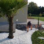 Terrasse En Cailloux Idée Massif Avec Caillou Blanc Jardin Zen