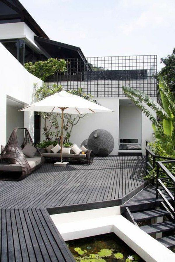 Terrasse Exterieur Moderne Terrasse En Bois Ou Posite Idées Merveilleuses Pour L