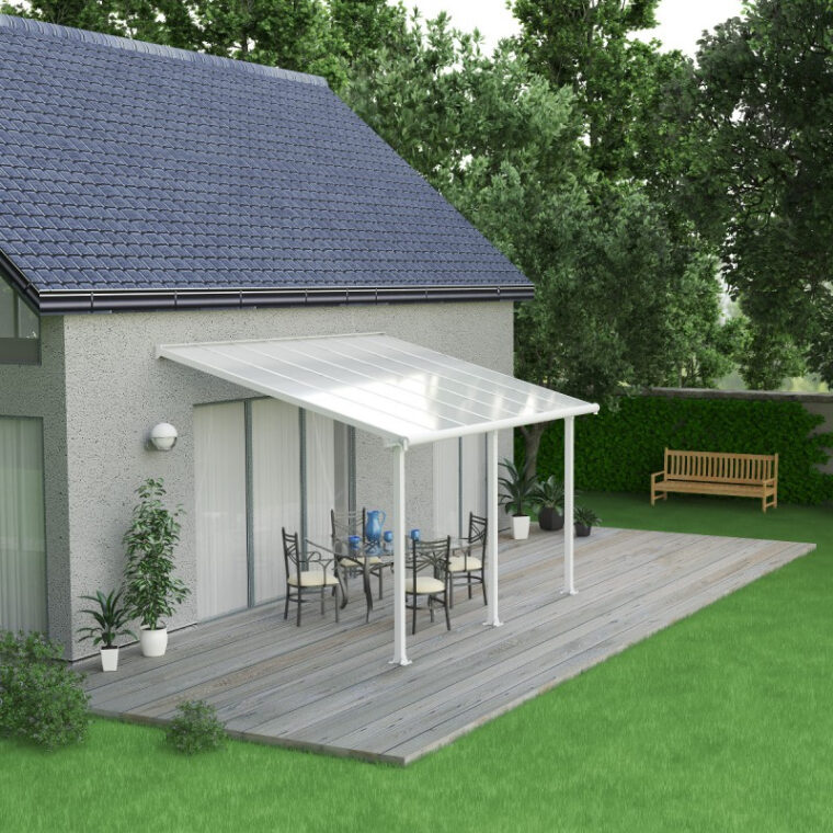 Toit Terrasse Aluminium Pergola Adossée En Alu 3x4 25m toit Polycarbonate