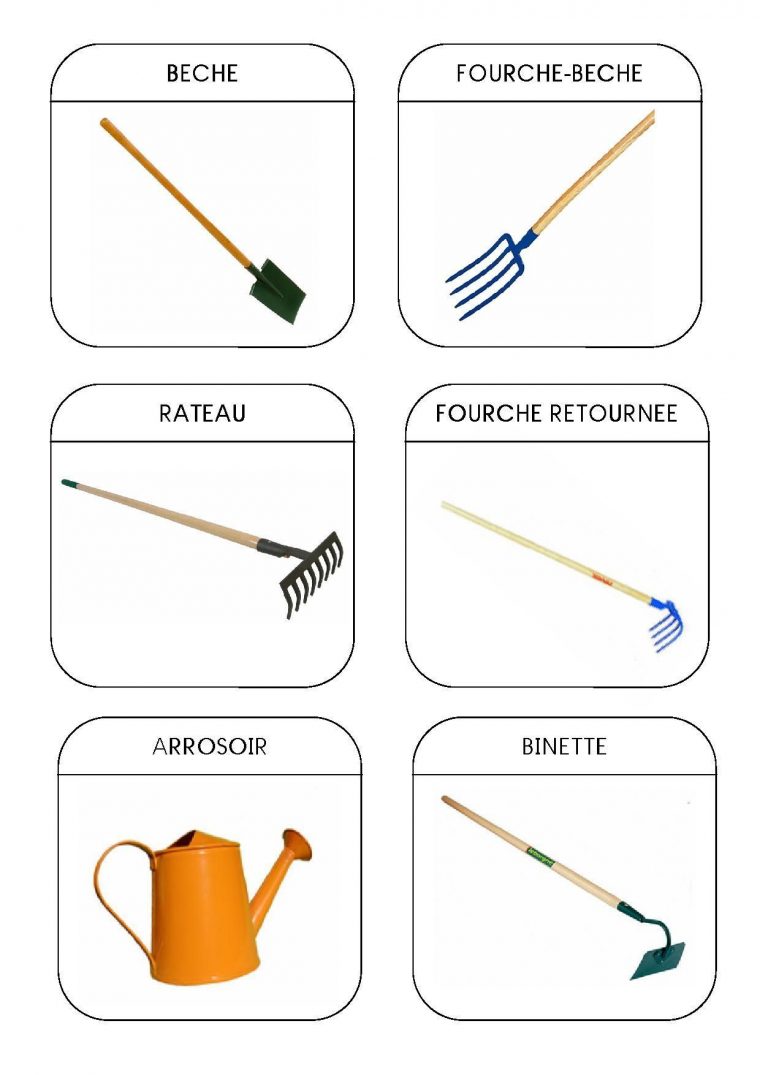 les outils du jardinier maternelle