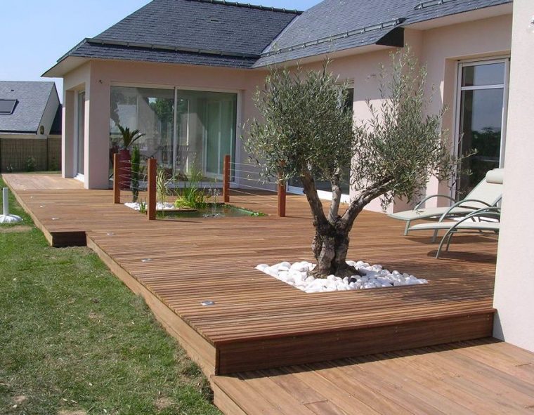 terasse en bois jardin