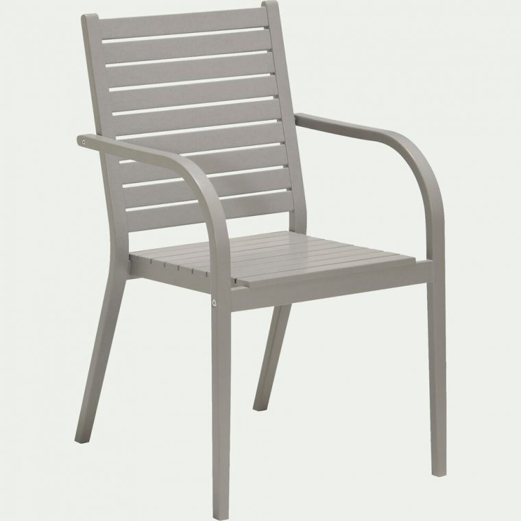 chaise jardin accoudoir bois