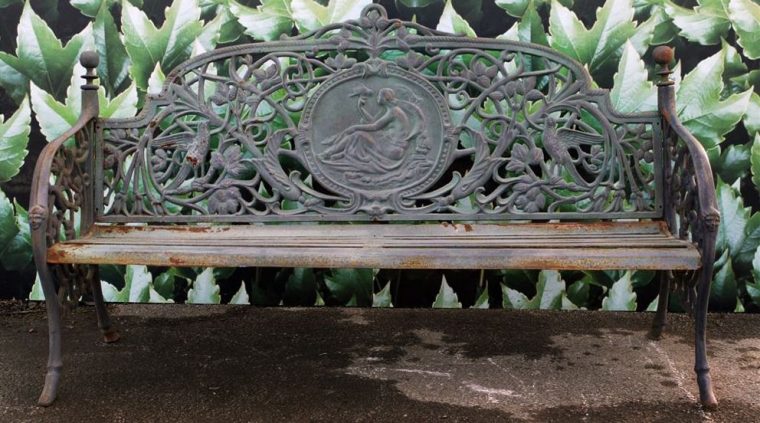 banc de jardin vintage