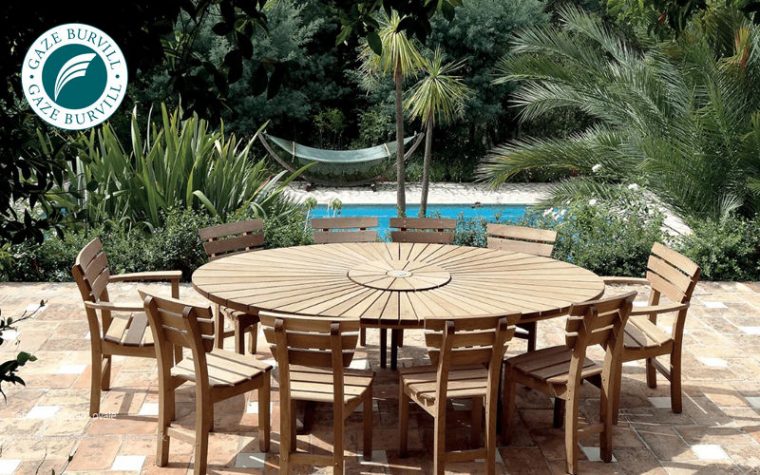 table basse ronde de jardin