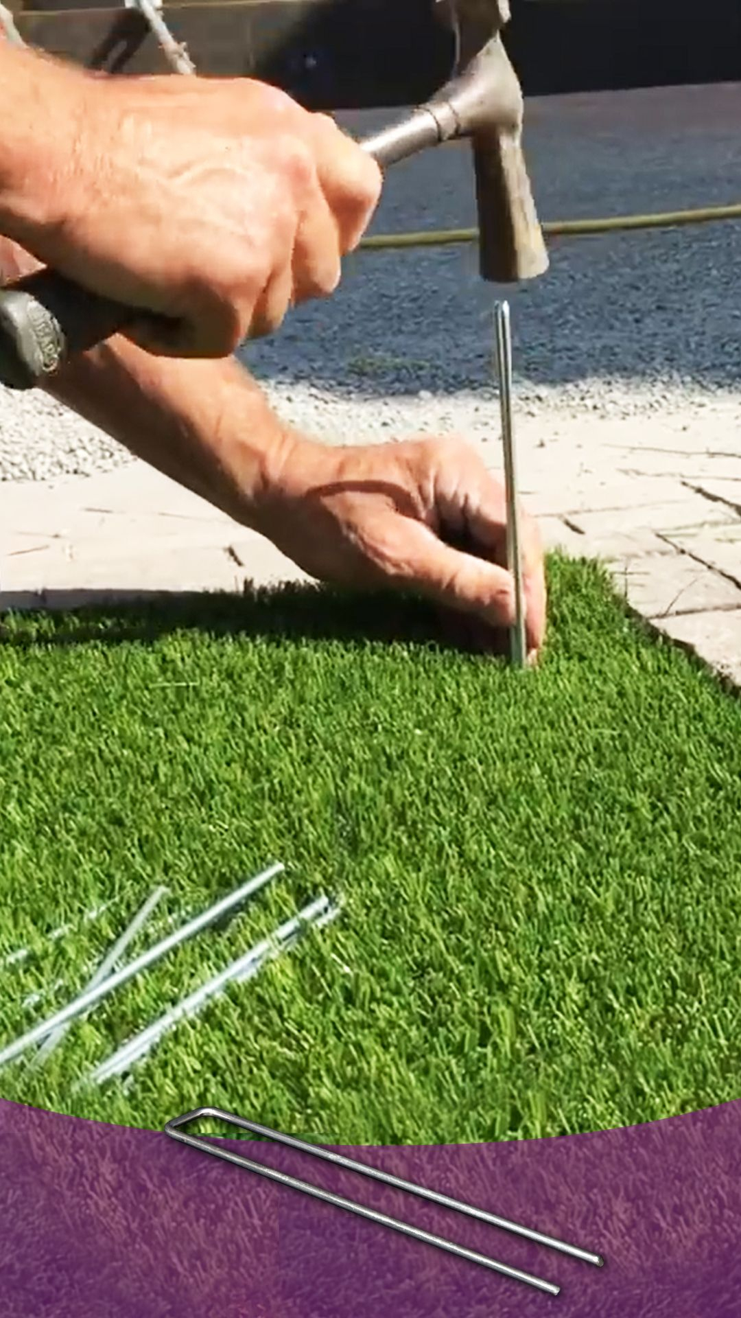 Artificial Grass Pins Are Used For Pinning Artificial Grass ... intérieur Geotextile Jardin