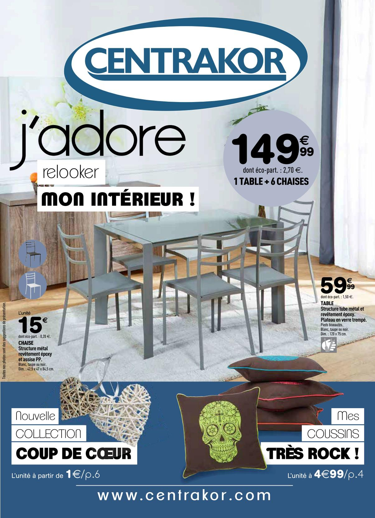 Catalogue Centrakor Idées Déco 128 Septembre 2014 dedans Table De