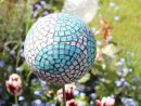 La Boule De Jardin Décorative En Mosaïque: Les Bleus De Mer ... avec Boule Décorative Jardin