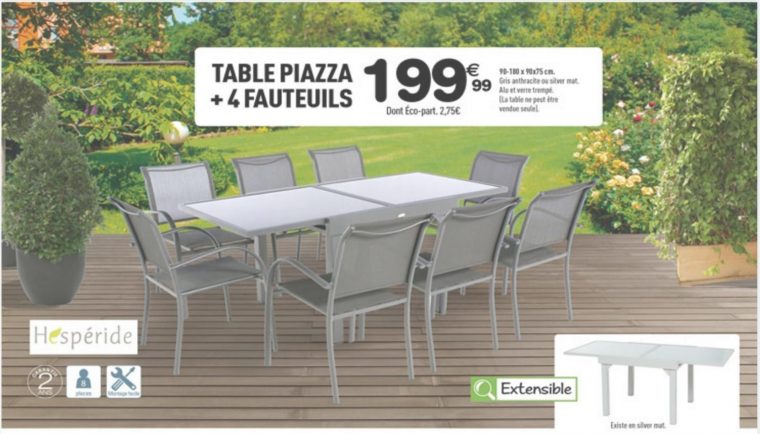 Table Centrakor Table De Table Centrakor De Hesperide ... destiné Table De Jardin Centrakor
