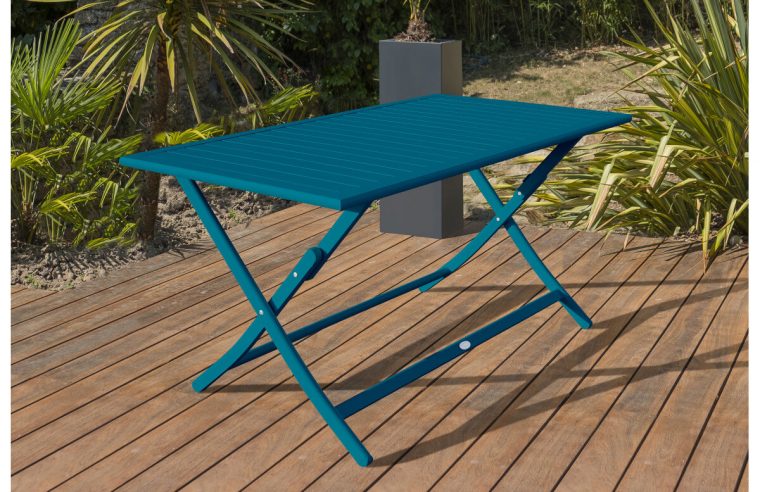 table jardin aluminium pliante